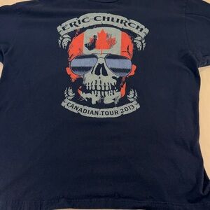 Eric Church Canadian tour 2013 black T-shirt extra large